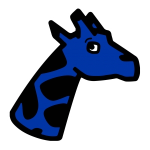 Logo startup girafon bleu